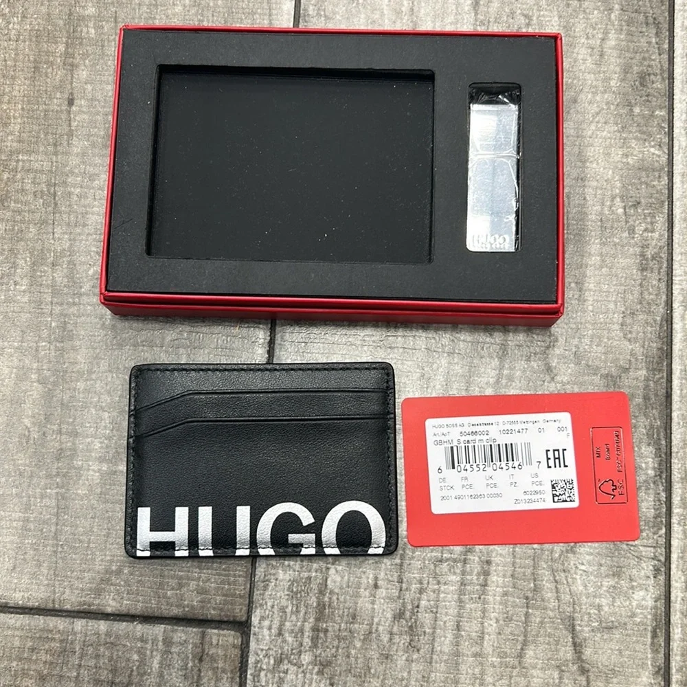 100% Authentic Hugo by Hugo Boss Credit Card Holder with Money Clip - NWT